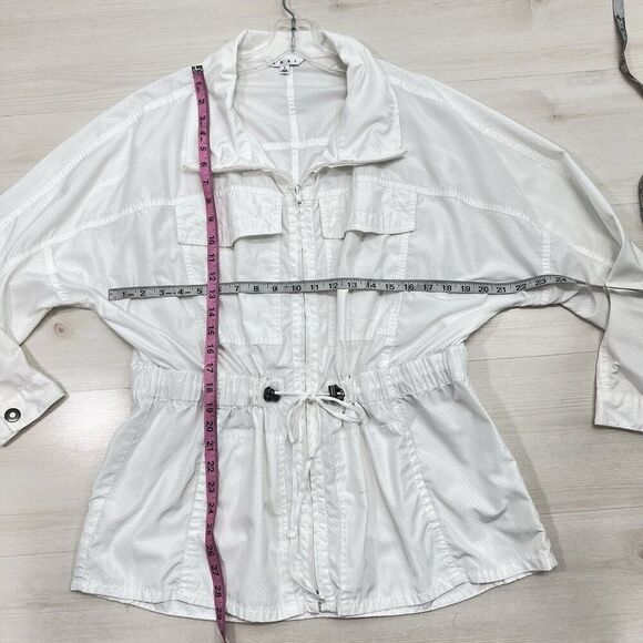 Cabi Jacket Womens L White Lightweight Pockets Active Zip Up Gorpcore Vented - Picture 7 of 12